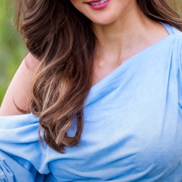 Blue soft midi dress - Picture 7 of 7